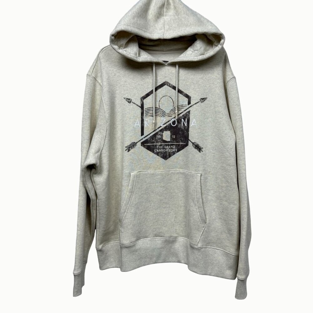 Arizona Mens XL Graphic Print Pullover Hoodie Kangaroo Pocket State of Mine